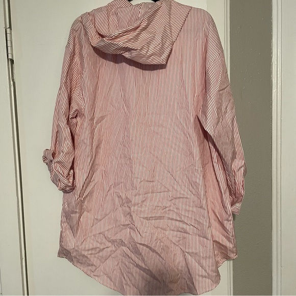 Vintage preppy red and white stripe DKNY dress or beach coverup - Picture 6 of 6